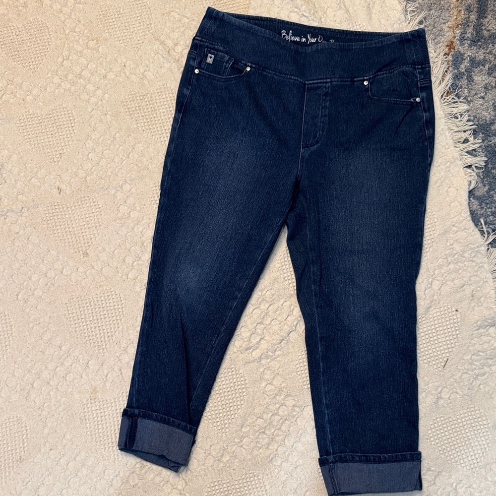 Belle by Kim Gravel Indigo Cropped Jeans